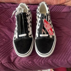 Checkered platform vans